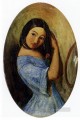 A Young Girl Combing Her Hair Pre Raphaelite John Everett Millais